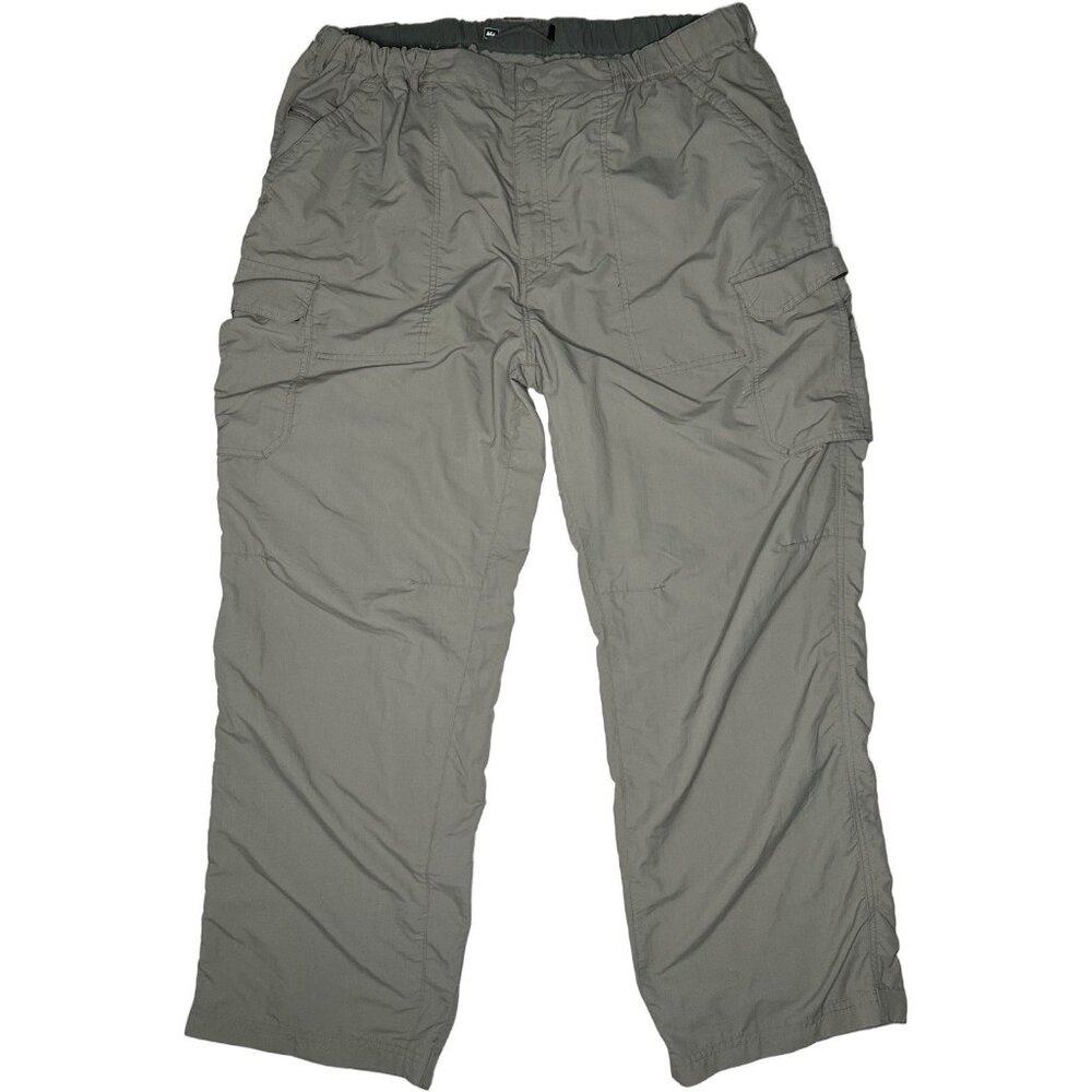 REI Cargo Hiking Pants Men's Size XXL / 30L Green 100% Nylon UPF 50+ Outdoor
